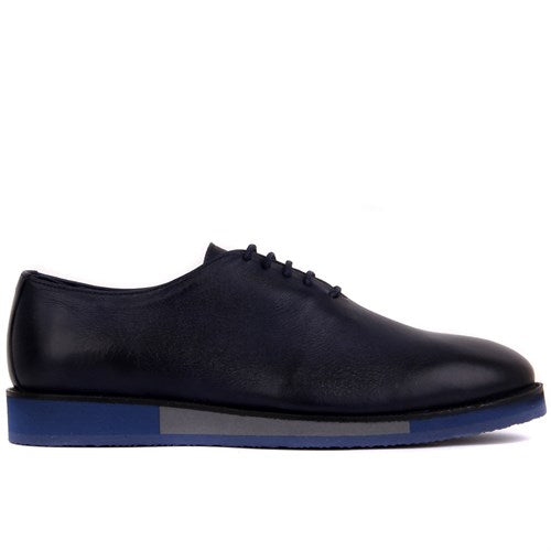 Men's Navy Blue Leather Casual Shoes
