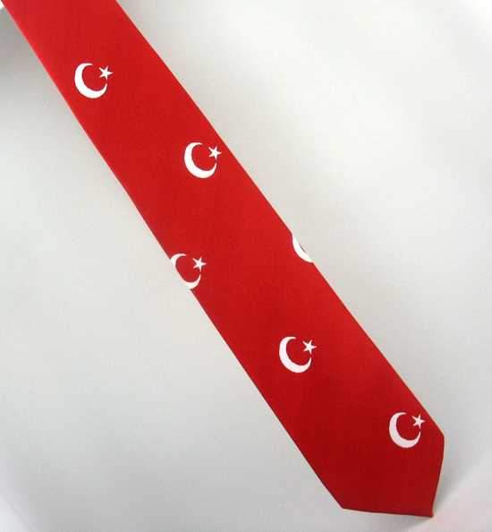 Moon Star Pattern Texture Red Tie