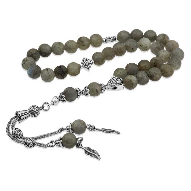 Men's Labradorite Stone Prayer Beads