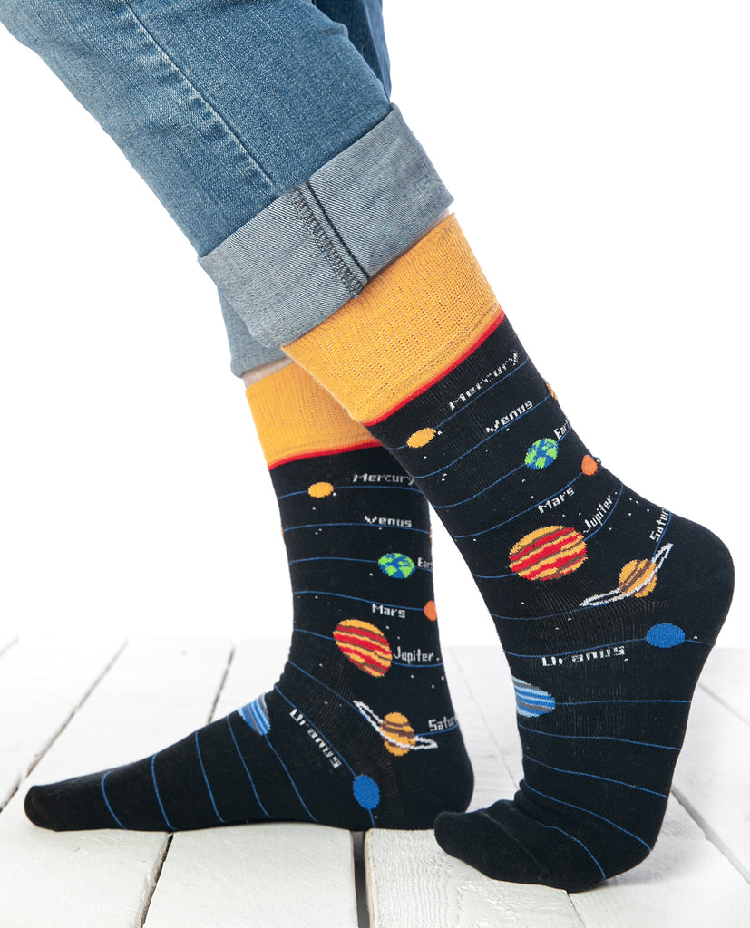 Men's Planet Pattern Socket Socks