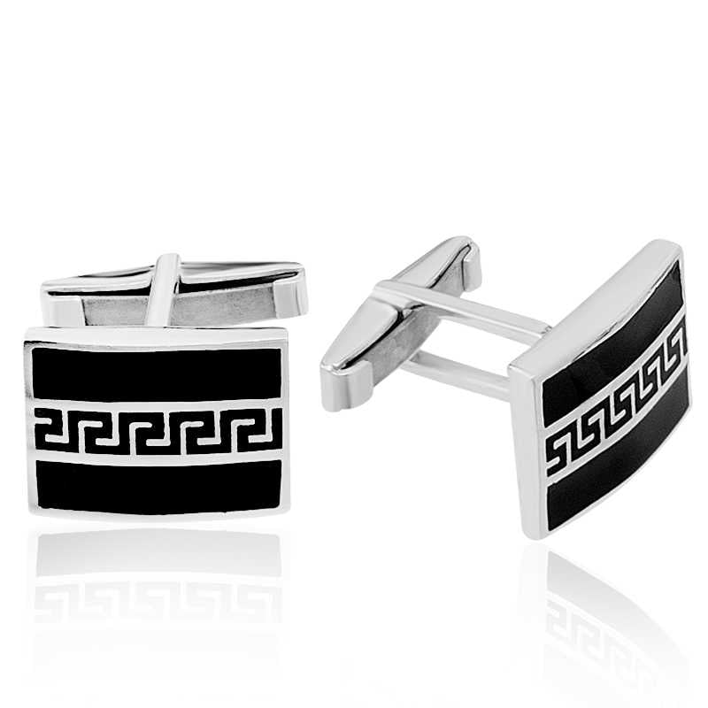Men's Silver Rectangular Cufflink