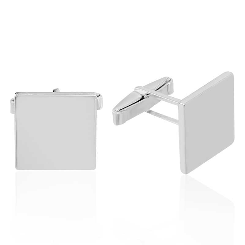 Men's Silver Square Cufflinks
