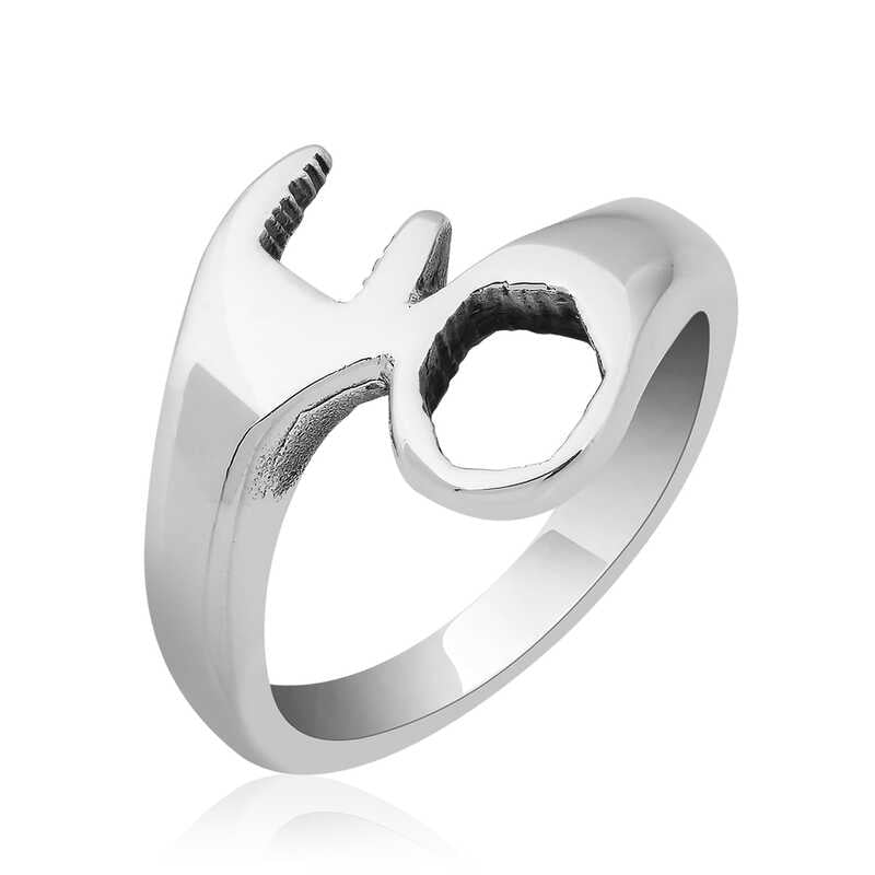 Men's Wrench Design Silver Ring