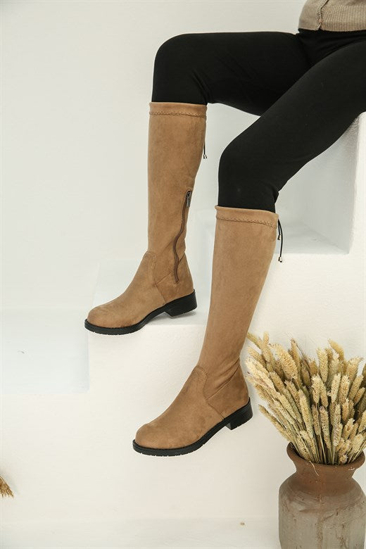 Mink suede store boots