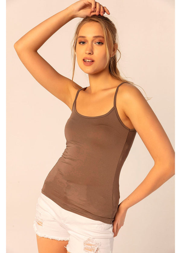 Women's Strappy Basic Mink Camisole