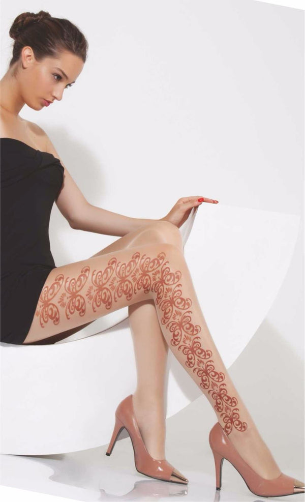 DAYMOD FLOWER PANTYHOSE - Skin tone