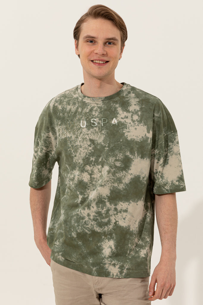 Men's Polo Collar Khaki T-shirt