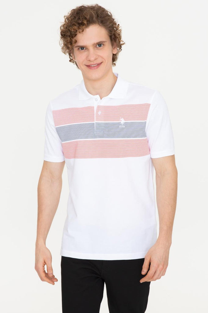 Men's Polo Collar Printed T-shirt