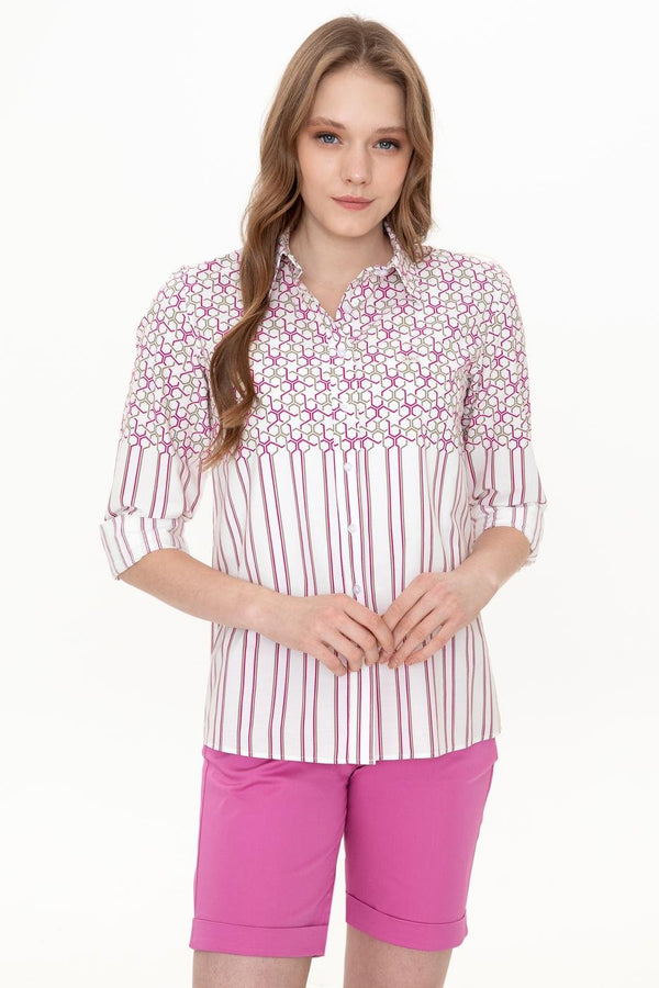Women's Long Sleeves Patterned Shirt