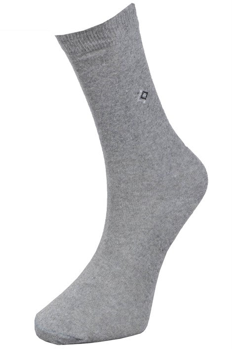 Men's Grey Combed Cotton Socket Socks - 10 Pairs