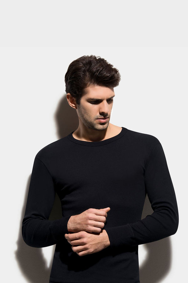 Men's Long Sleeves Cotton Underwear Top