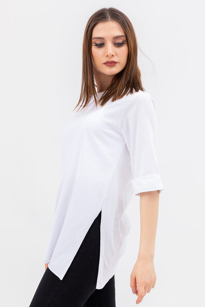 Women's Oversize Slit Hem T-shirt