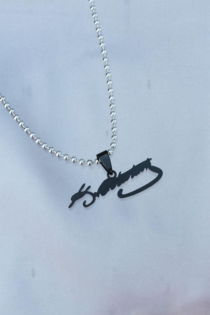 Unisex Atatürk Signature Pendant Chain Necklace