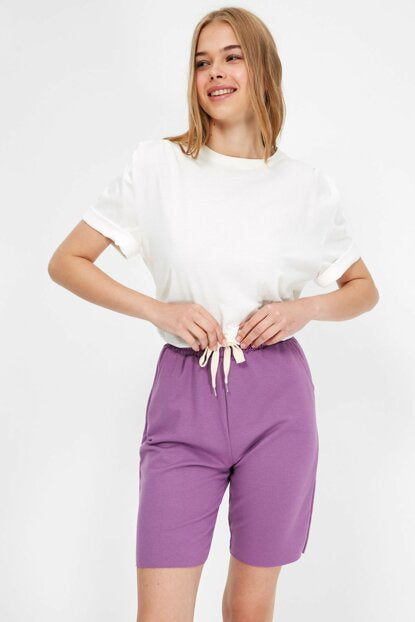 Women's Lilac Bermuda Shorts