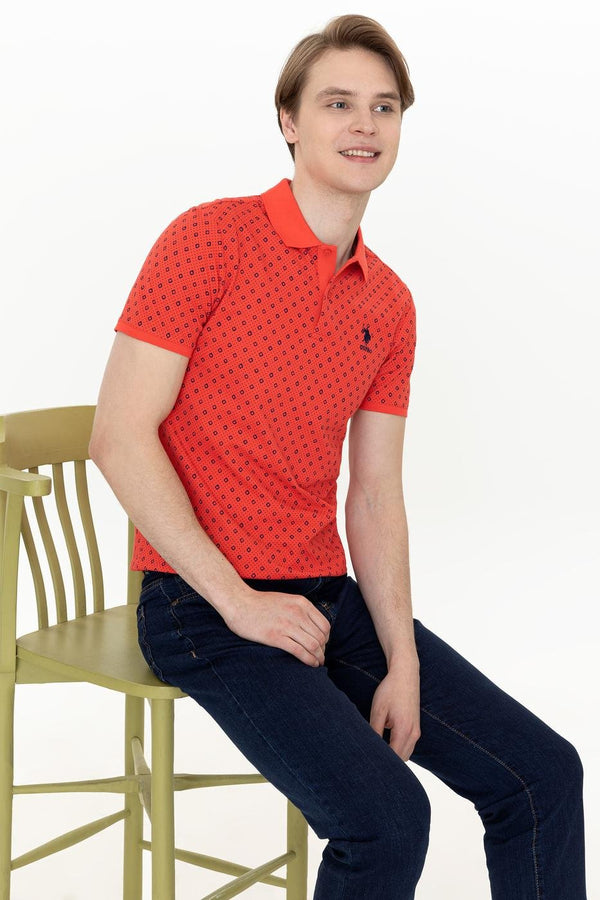 Men's Polo Collar Red T-shirt