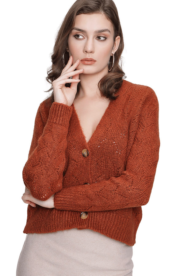 Women's Button Ginger Cardigan