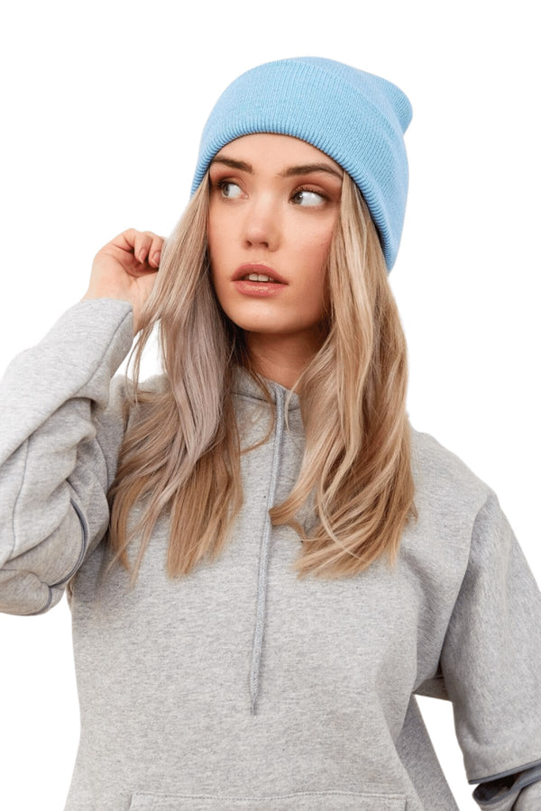 Women's Baby Blue Layered Beanie