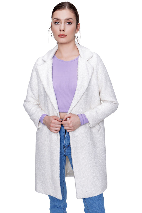 Women's Button Ecru Coat