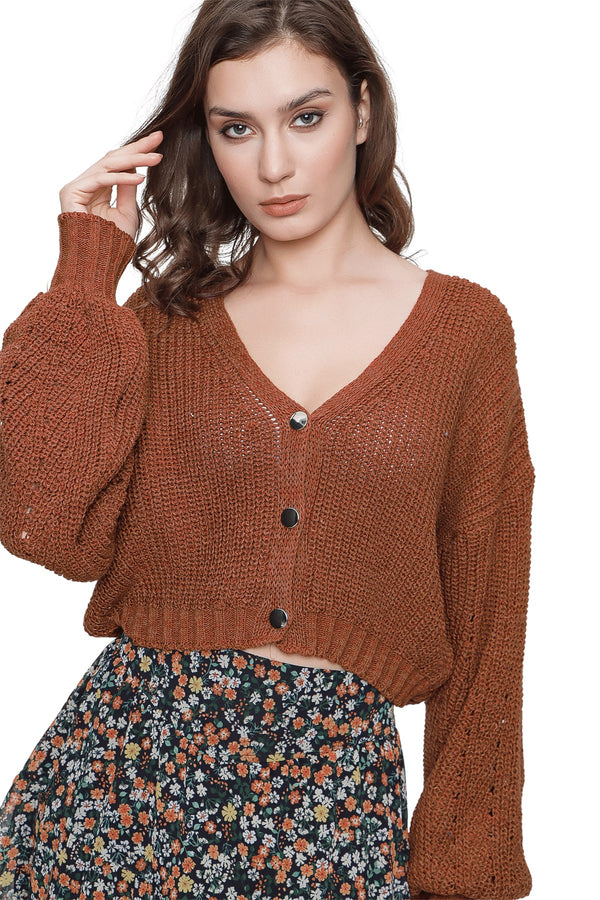 Women's Button Ginger Tricot Cardigan