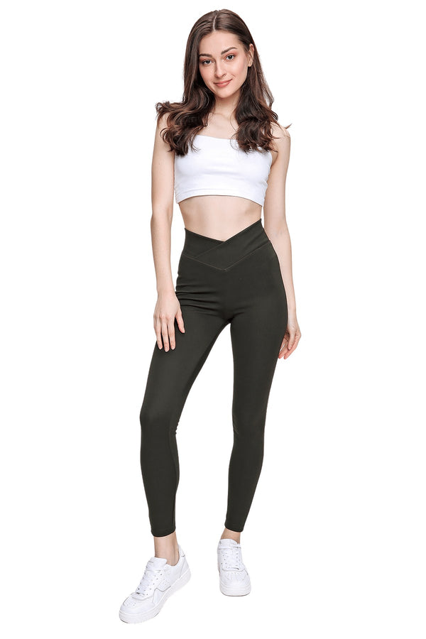 Women's Long Khaki Leggings