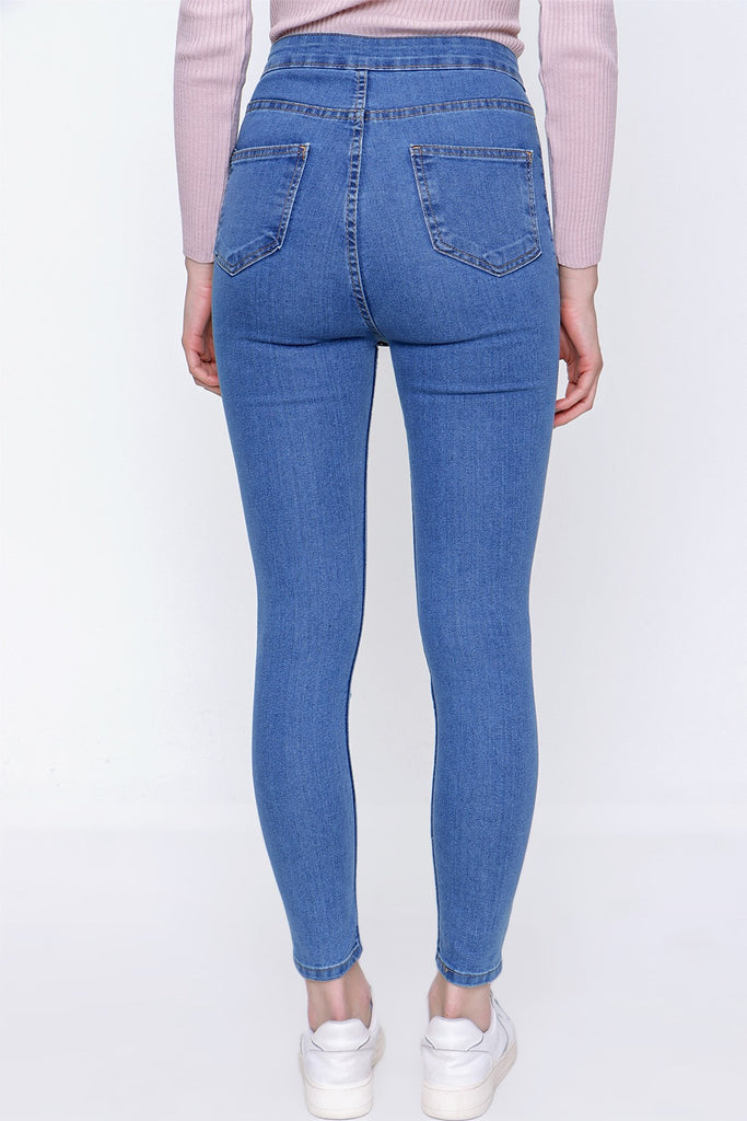 Women's Pocketless Light Blue Joni Jeans