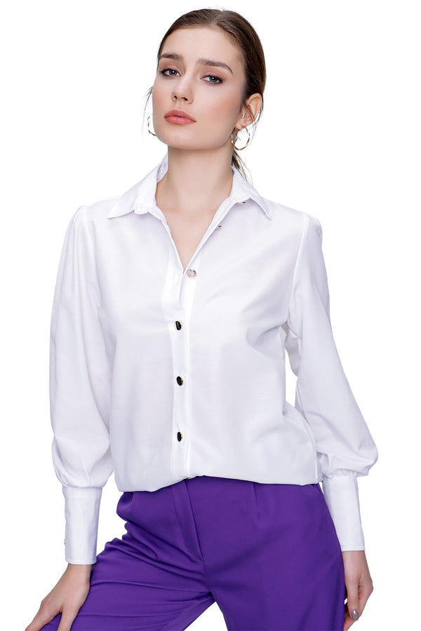 Women's Button White Shirt