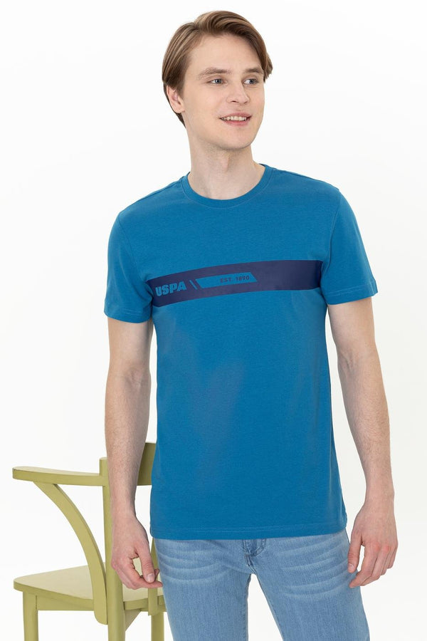 Men's Crew Neck Petrol Blue T-shirt