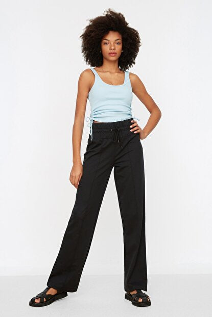 Women's High Waist Black Sport Pants