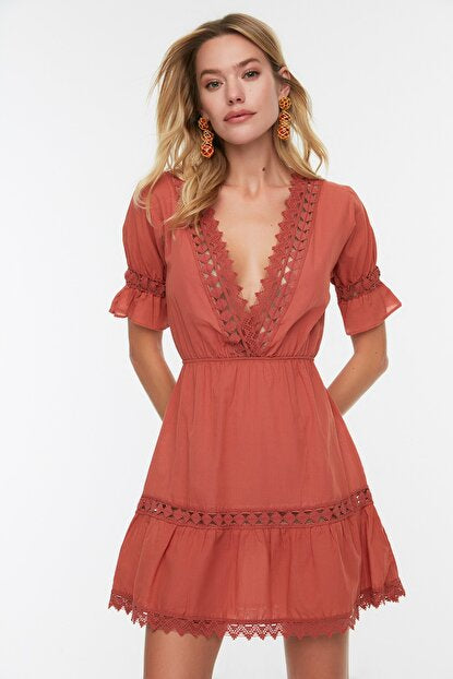 Women's Brown Beach Dress