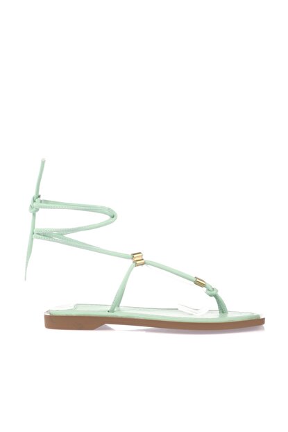 Women's Ankle Tie Mint Green Sandals