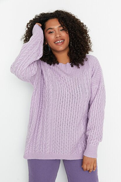 Women's Lilac Tricot Sweater