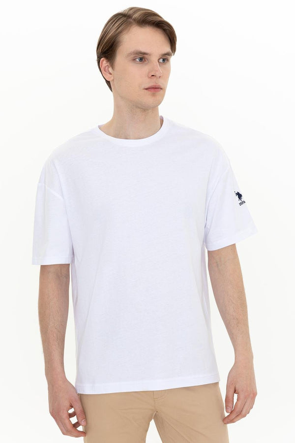 Men's Oversize Crew Neck White T-shirt