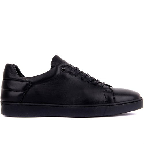 Men's Black Leather Casual Shoes