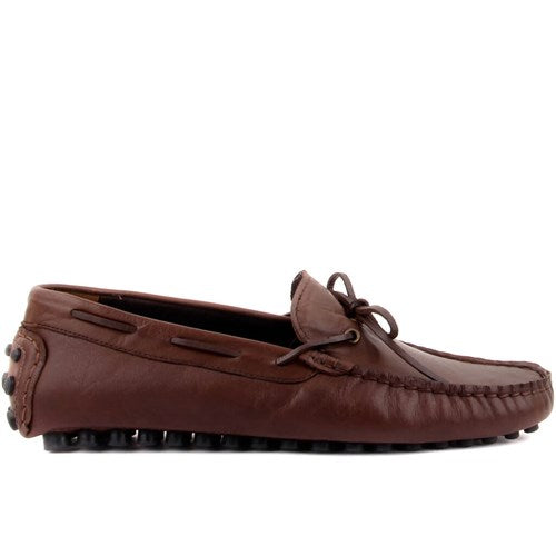 Men's Brown Leather Loafer Shoes