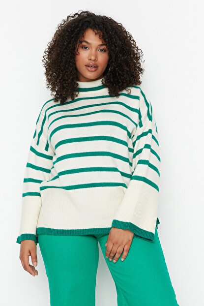 Women's Striped Tricot Sweater