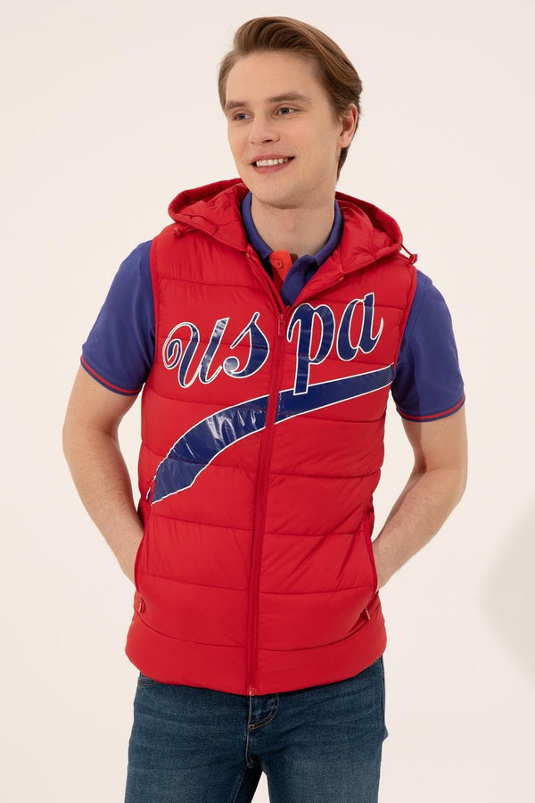 Men's Hooded Red Vest