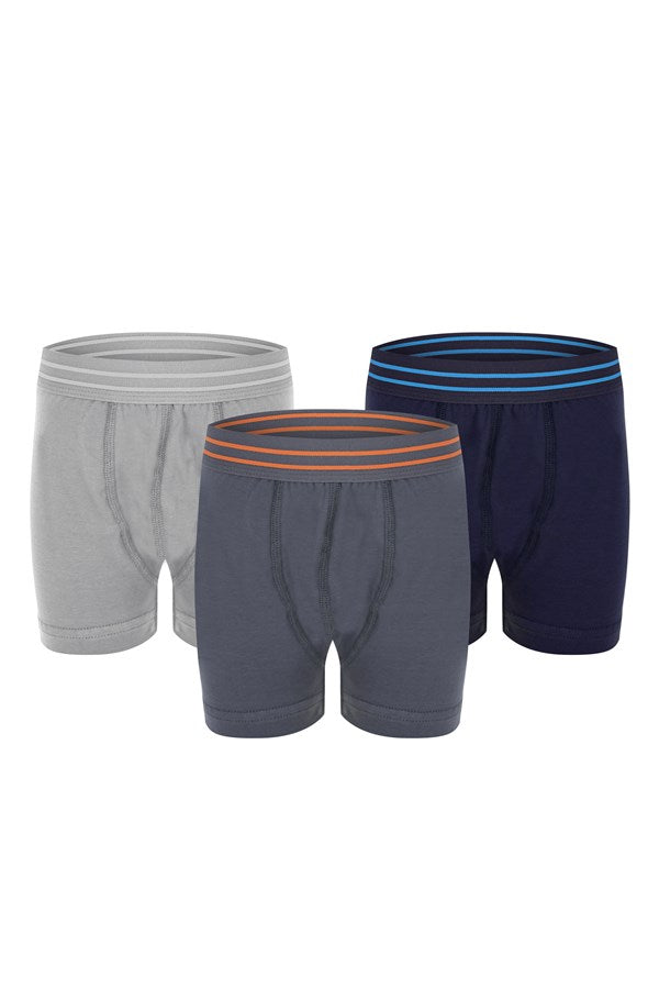 Boy's Basic Elastane Boxer - 3 Pieces