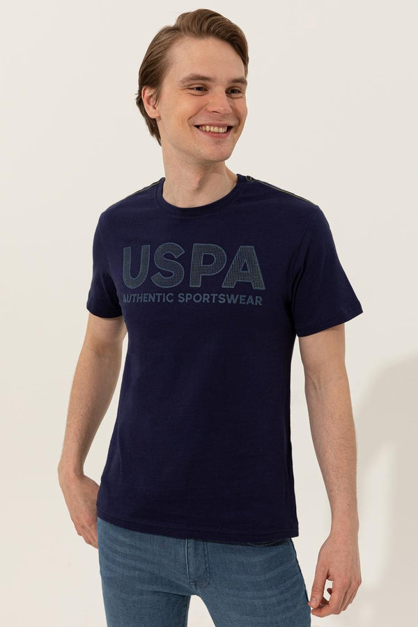 Men's Crew Neck Navy Blue T-shirt