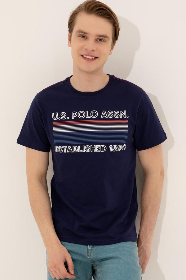 Men's Crew Neck Navy Blue T-shirt