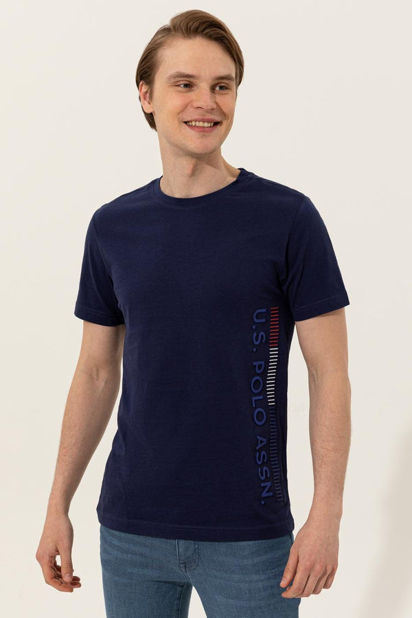 Men's Crew Neck Navy Blue T-shirt