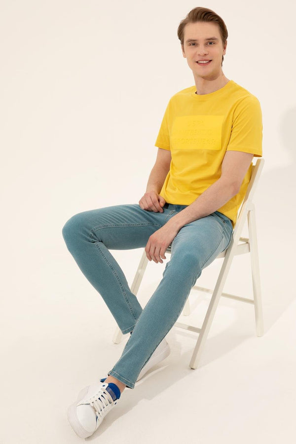 Men's Crew Neck Saffron T-shirt