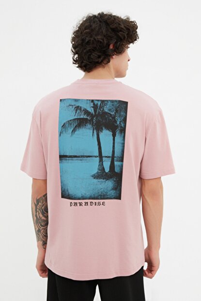 Men's Printed Dusty Rose T-shirt