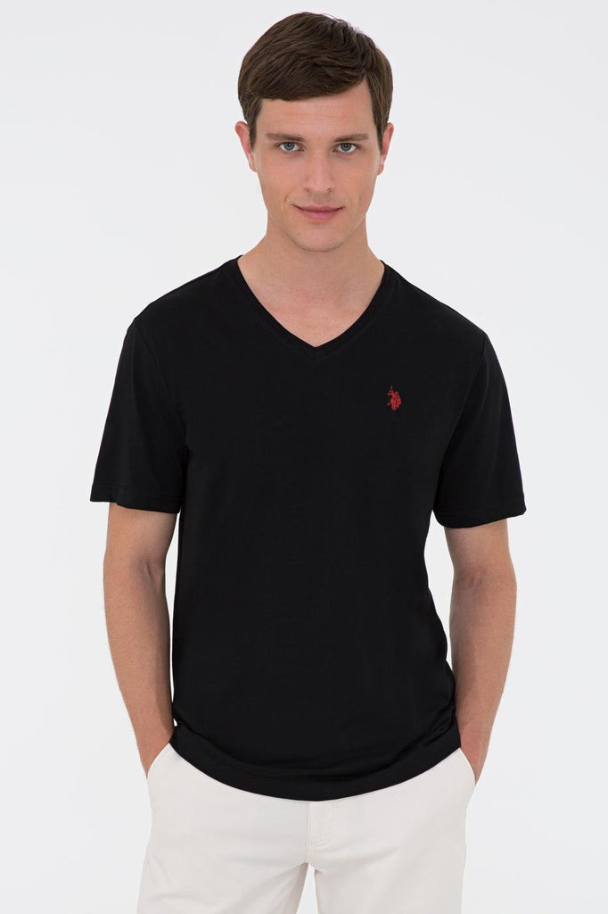 Men's Crew Neck Basic Black T-shirt