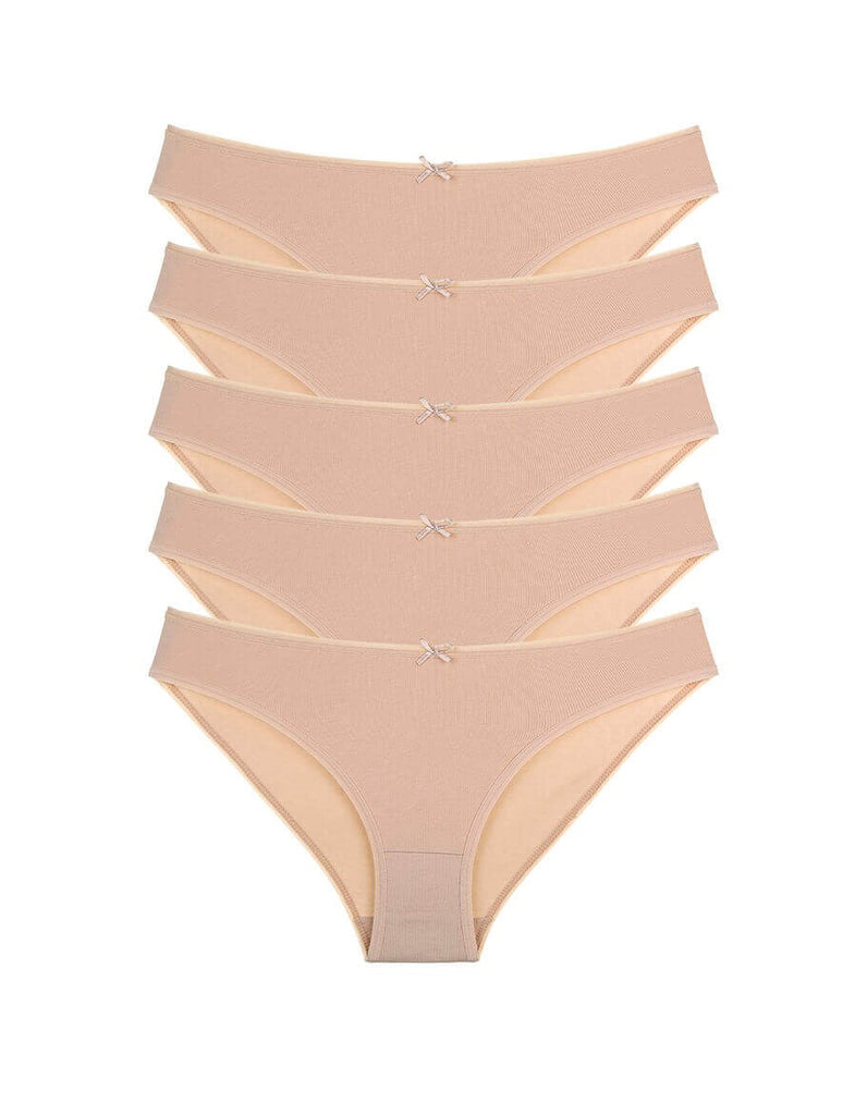 Women's Tan Panties- 5 Pieces