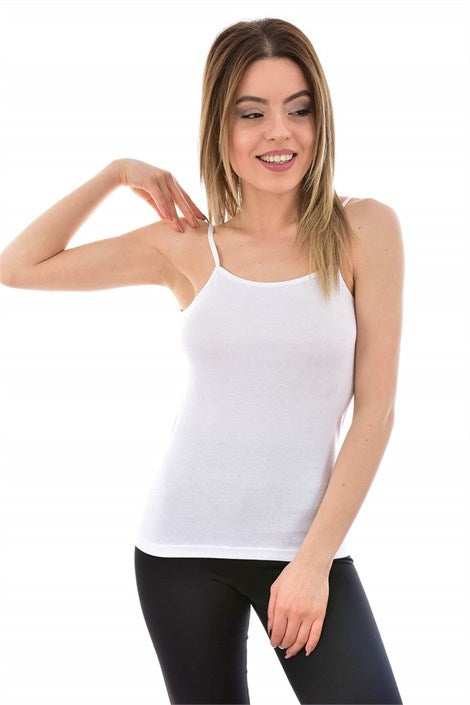 Women's White Tank Top - 6 Pieces