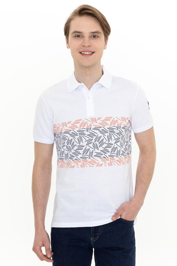 Men's Polo Collar Printed T-shirt