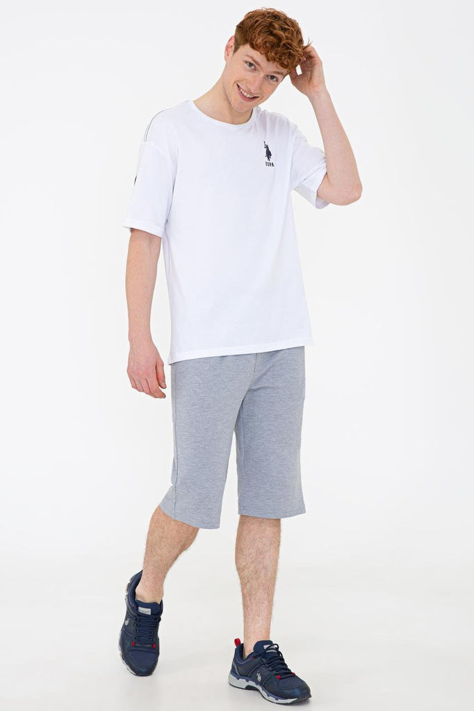 Men's Pocket Grey Melange Shorts