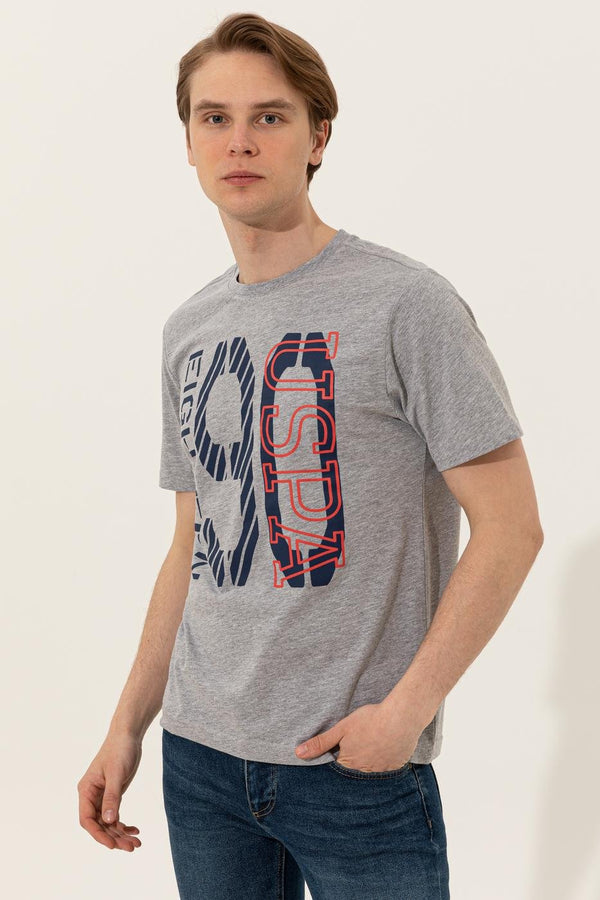 Men's Crew Neck Grey Melange T-shirt