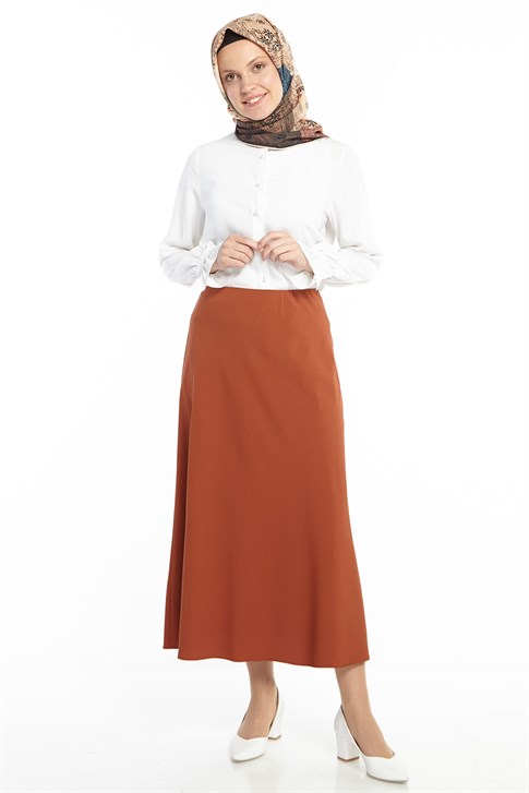 Women's Plain Ginger Long Skirt
