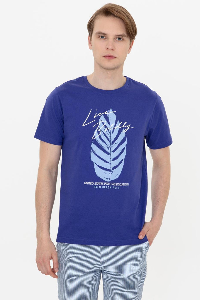 Men's Crew Neck Blue T-shirt